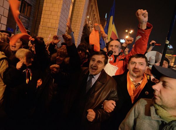 Митинг в честь 7-й годовщины оранжевой революции в Киеве