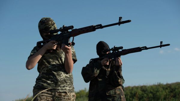 Женское подразделение батальона Русь в Донецке