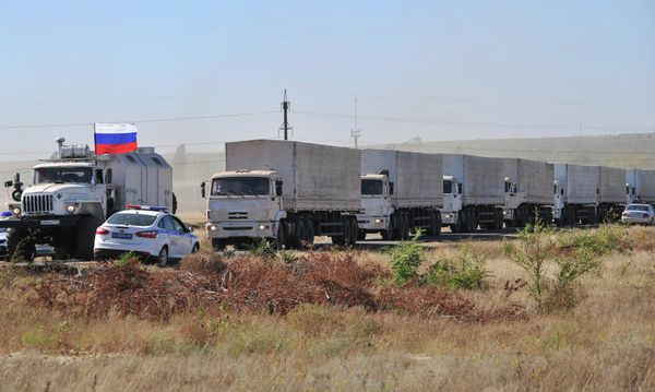 Подготовка к отправке третьего гуманитарного конвоя в Ростовской области Подготовка к отправке третьего гуманитарного конвоя в Ростовской области