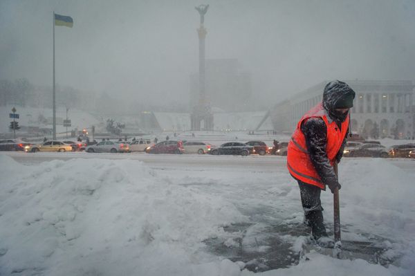 Снегопад в Киеве