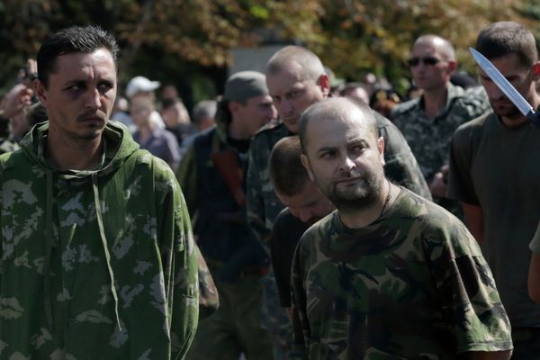 Акция в День независимости Украины в Донецке