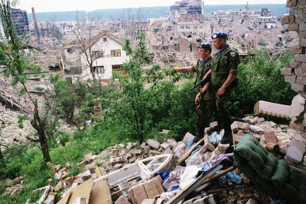 Солдаты российского воздушно-десантного батальона сил ООН Солдаты российского воздушно-десантного батальона сил ООН