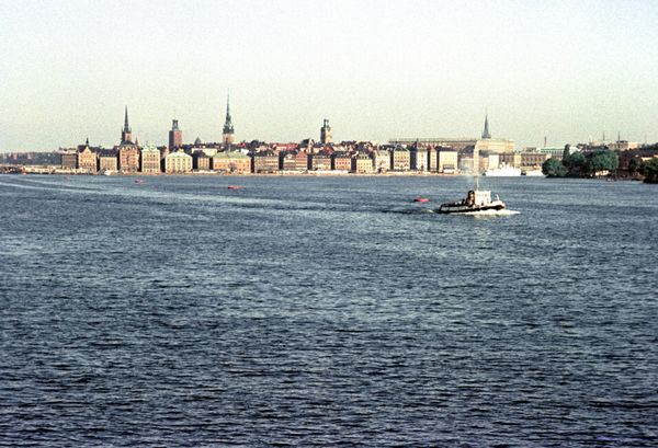 Вид на город Стокгольм со стороны моря Вид на город Стокгольм со стороны моря