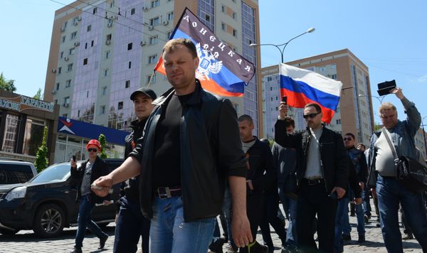 Марш шахтеров Донбасса за проведение референдума о статусе региона