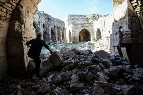 Освобожденная от боевиков крепость Крак де Шевалье в Сирии