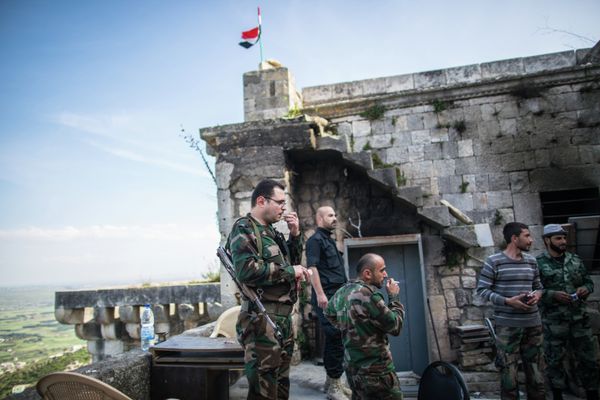 Освобожденная от боевиков крепость Крак де Шевалье в Сирии Освобожденная от боевиков крепость Крак де Шевалье в Сирии