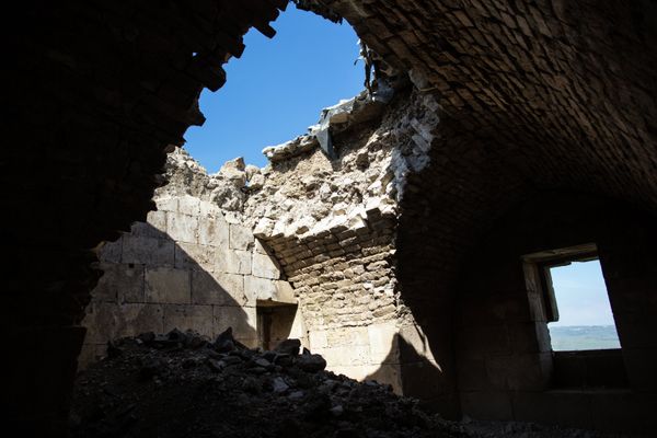 Освобожденная от боевиков крепость Крак де Шевалье в Сирии
