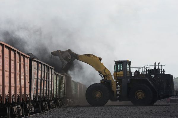 Добыча угля на Бачатском угольном разрезе