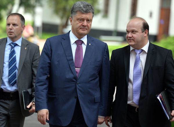 Кандидат в президенты Украины Петр Порошенко на презентаци Института мировой политики