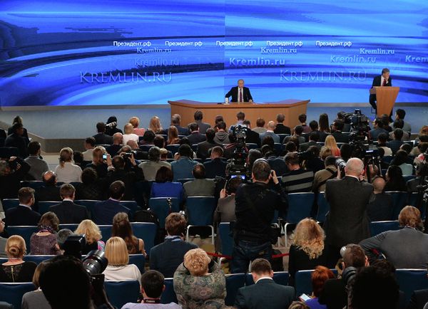 Десятая ежегодная большая пресс-конференция президента России Владимира Путина