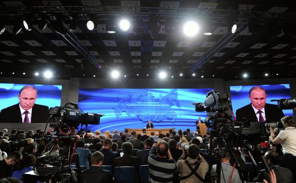 Десятая ежегодная большая пресс-конференция президента России Владимира Путина