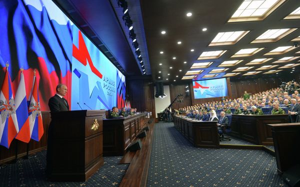 В.Путин провел расширенное заседание Коллегии министерства обороны РФ