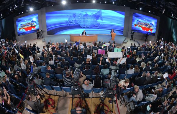 Десятая ежегодная большая пресс-конференция президента России Владимира Путина