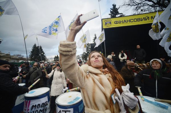 Протестные акции в центре Киева