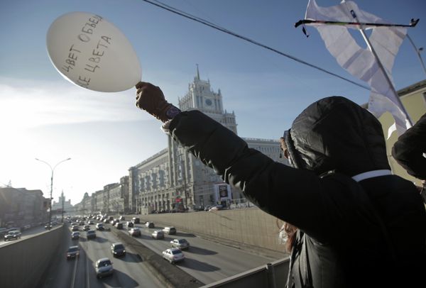 Автопробег в поддержку митинга и шествия 4 февраля в Москве