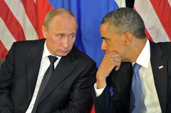 Президент РФ В.Путин встретился с президентом США Б.Обамой Президент РФ В.Путин встретился с президентом США Б.Обамой