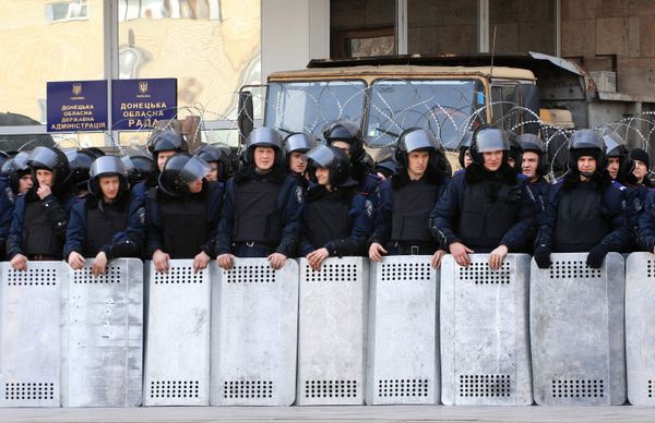 Митинг в поддержку В.Януковича в Донецке