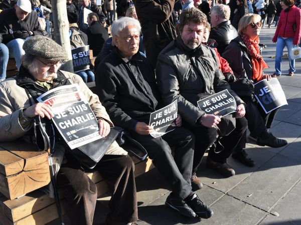 Марш единства в Париже Марш единства в Париже