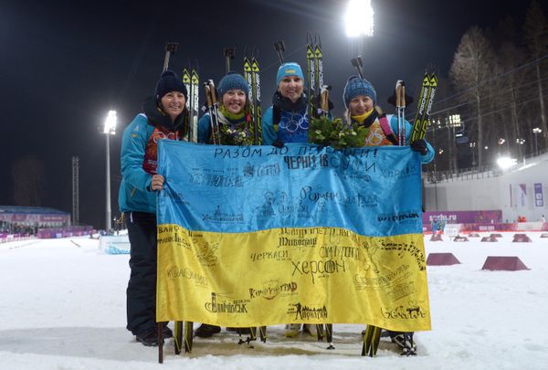 Олимпиада 2014. Биатлон. Женщины. Эстафета Олимпиада 2014. Биатлон. Женщины. Эстафета