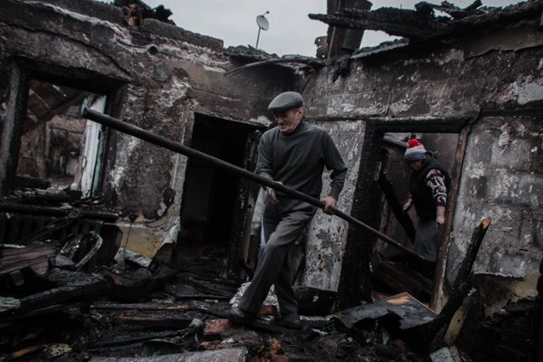 Последствия обстрелов Донецка