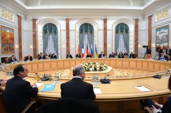 Переговоры лидеров России, Германии, Франции и Украины в Минске