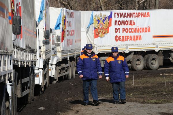 Четырнадцатый гуманитарный конвой для юго-востока Украины формируется в Ростовской области