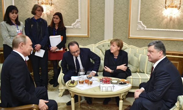 Переговоры лидеров России, Германии, Франции и Украины в Минске
