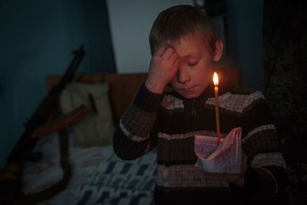 Ополченцы ДНР в госпитале Горловки