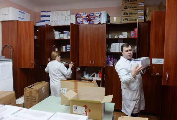 Прибытие 14-го российского гуманитарного конвоя на юго-восток Украины