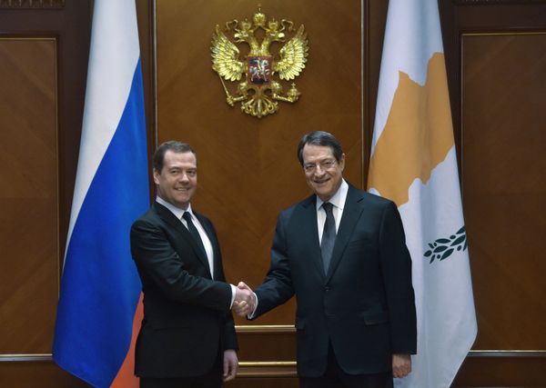 Встреча премьер-министра РФ Д.Медведева и президента Кипра Н.Анастасиадиса Встреча премьер-министра РФ Д.Медведева и президента Кипра Н.Анастасиадиса