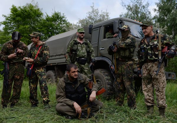 Тренировочный лагерь батальона Восток в Донецкой области Тренировочный лагерь батальона Восток в Донецкой области