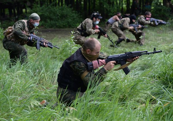 Тренировочный лагерь батальона Восток в Донецкой области Тренировочный лагерь батальона Восток в Донецкой области