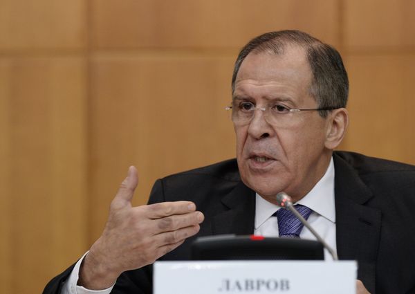 Пресс-конференция министра иностранных дел РФ С.Лаврова