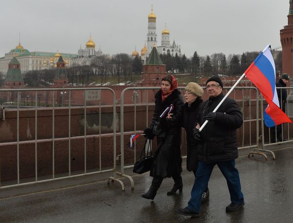 Траурный марш в память о политике Б.Немцове в Москве Траурный марш в память о политике Б.Немцове в Москве