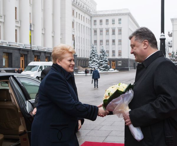 Встреча П.Порошенко и Д.Грибаускайте в Киеве Встреча П.Порошенко и Д.Грибаускайте в Киеве
