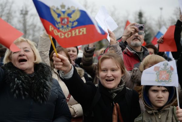Митинг в поддержку референдума о статусе Крыма в Севастополе Митинг в поддержку референдума о статусе Крыма в Севастополе