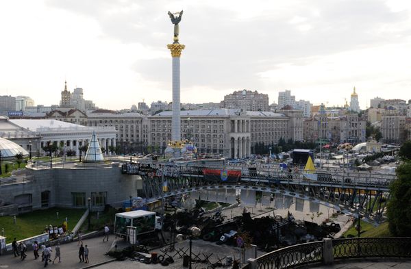 Палаточный лагерь на площади Независимости в Киеве