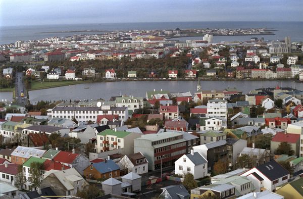 Панорама города Рейкьявик Панорама города Рейкьявик