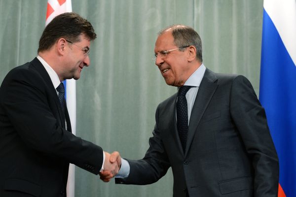 Встреча глав МИД РФ и Словакии Сергея Лаврова и Мирослава Лайчака