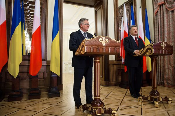 Встреча президента Украины П.Порошенко и президента Польши Б.Коморовского