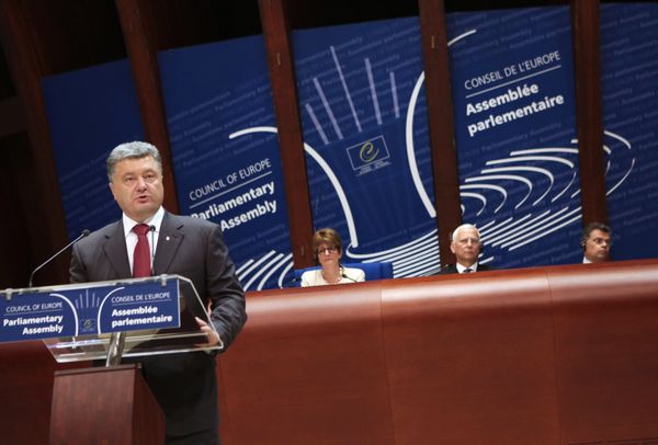 Рабочий визит президента Украины П.Порошенко в Страсбург