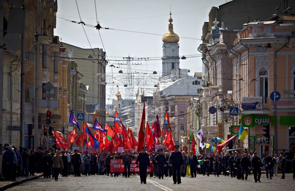 Шествия и митинги в честь Первомая на Украине