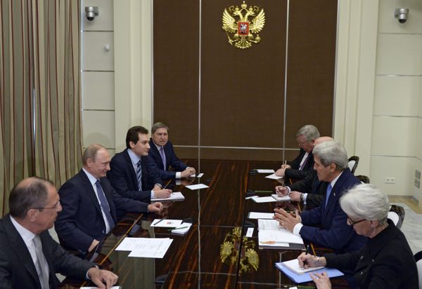 Встреча президента России В.Путина с госсекретарем США Д.Керри