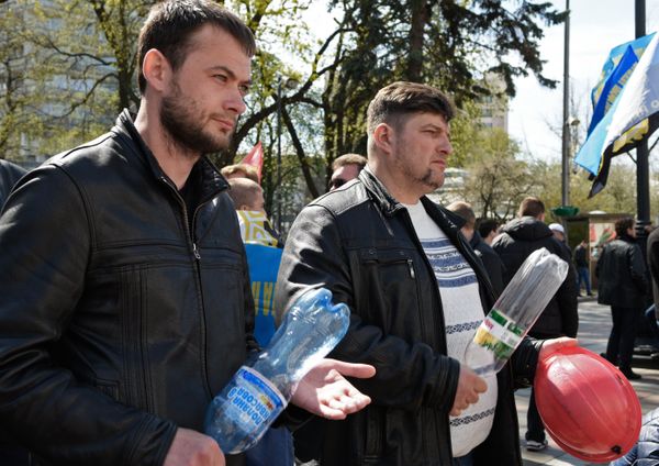Акция протеста шахтеров продолжается в Киеве
