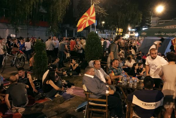 Антиправительственная акция в Македонии Антиправительственная акция в Македонии