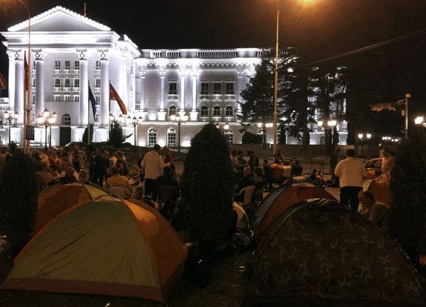 Антиправительственная акция в Македонии Антиправительственная акция в Македонии