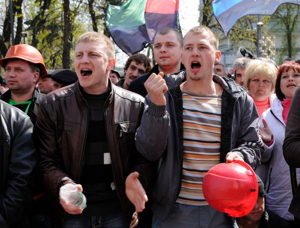 Митинг шахтеров у здания Верховной рады Украины