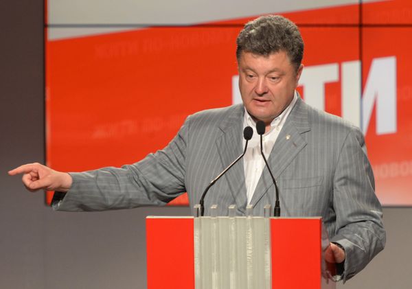 Пресс-конференция П.Порошенко и В.Кличко в Киеве