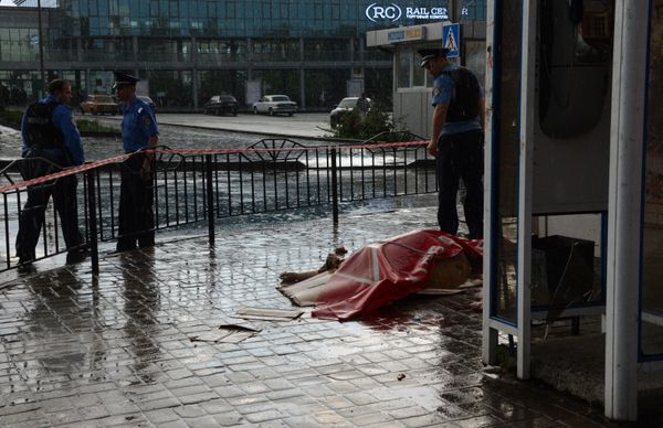 Ситуация на железнодорожном вокзале в Донецке