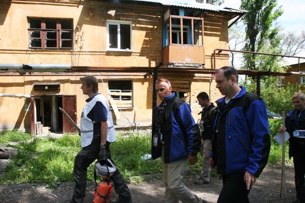 Последствия обстрелов Донецка